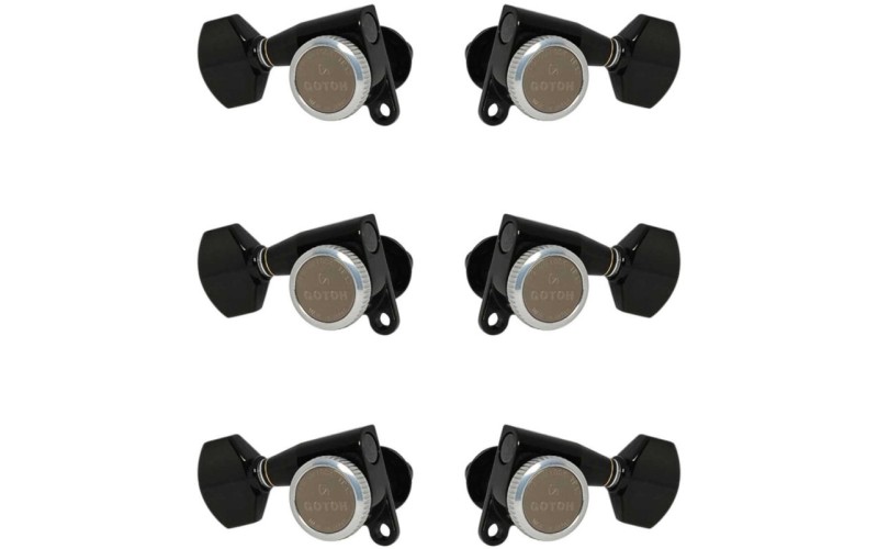 Gotoh SG360-MGT-07-B-L3+R3 Колки для гитары 3+3, локовые, черные