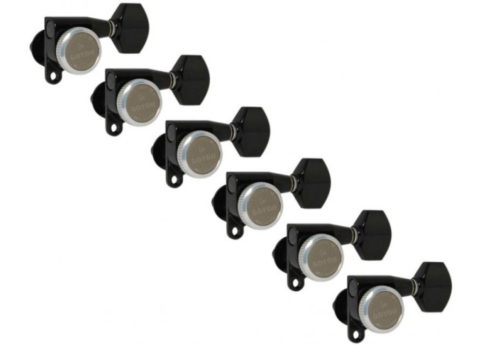 Gotoh SG360-MGT-07-B-L6 Колки для гитары 6л, локовые, черные