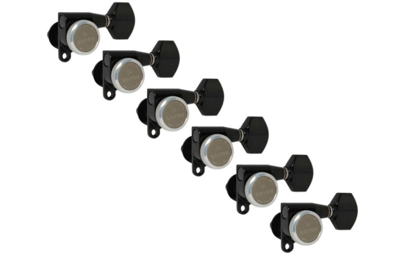 Gotoh SG360-MGT-07-B-L6 Колки для гитары 6л, локовые, черные