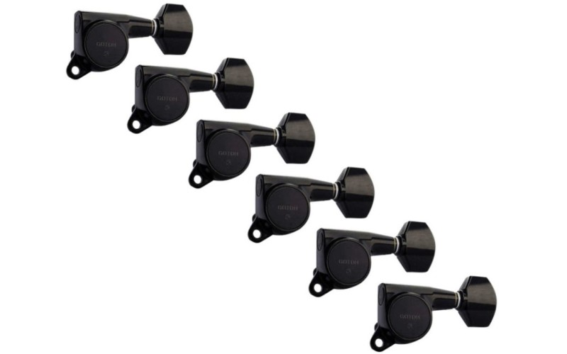 GOTOH SG381-07-B-L6 Колки для гитары 6л, черные