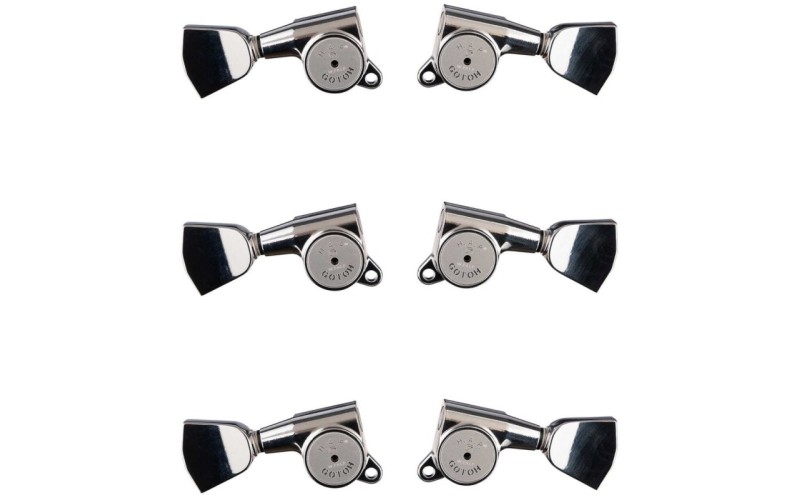 GOTOH SG381-HAPM-04-C-L3+R3 Колки для гитары 3+3, локовые, хром