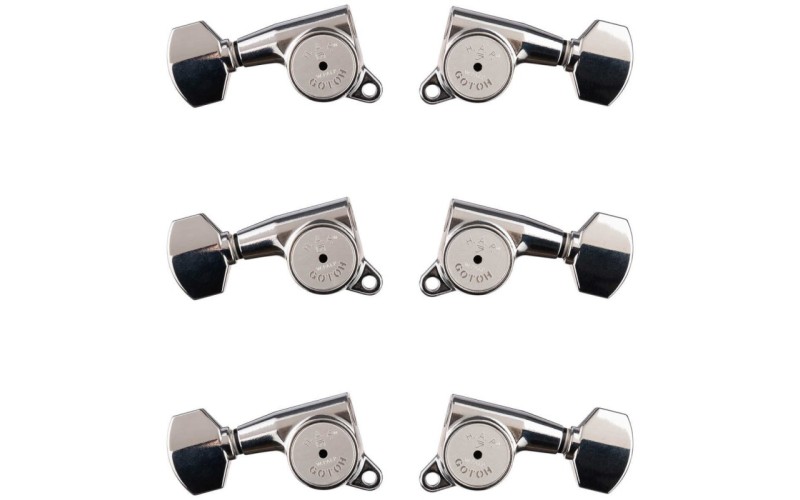GOTOH SG381-HAPM-07-C-L3+R3 Колки для гитары 3+3, локовые, хром