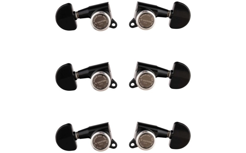 GOTOH SG381-MGT-20-B-L3+R3 Колки для гитары 3+3, локовые, черные
