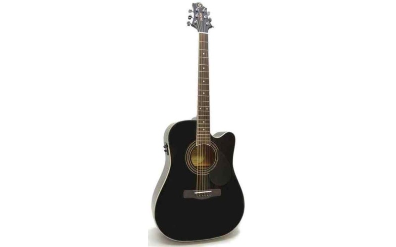 GregBennett GD100SCE BK - Электроакустическая гитара с вырезом