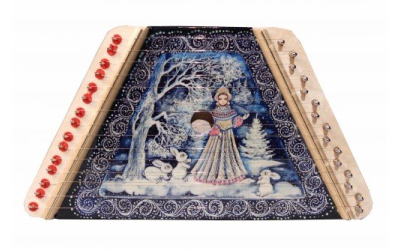 Гусли с нотами расписные, рисунок 