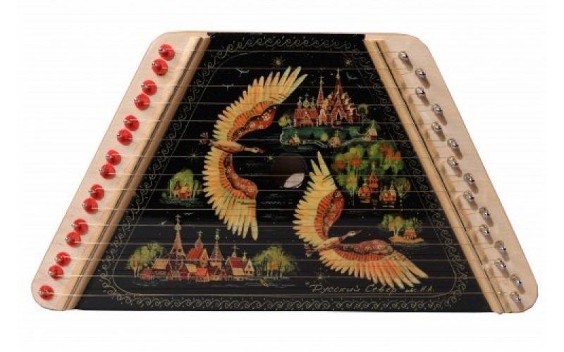 Гусли с нотами расписные, рисунок 