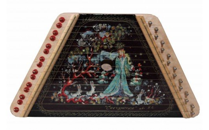 Гусли с нотами расписные, рисунок 