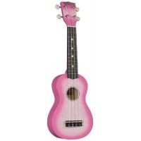 HAMANO U-35PK Pink Sparkle укулеле сопрано, клен, гриф махогани, чехол, розовый берст с блестками