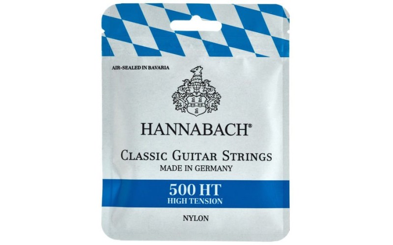Hannabach 500HT Комплект струн для классической гитары, посеребренная медь, сильное натяжение