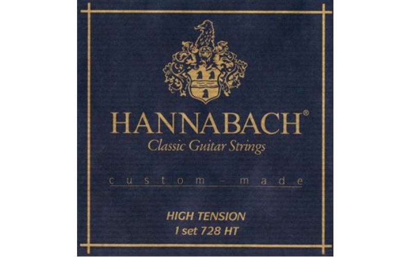 Hannabach 728HT Custom Made Blue Комплект струн для классической гитары, сильное натяжение