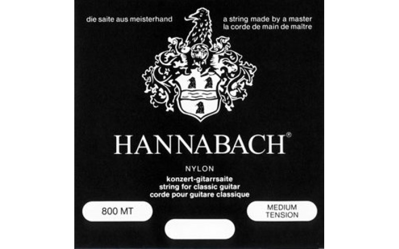Hannabach 800MT Black SILVER PLATED Комплект струн для классической гитары, посеребренные