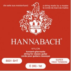 Hannabach 800SHT Red SILVER PLATED Комплект струн для классической гитары, посеребренные