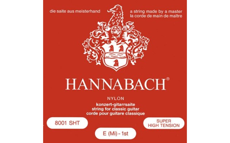 Hannabach 800SHT Red SILVER PLATED Комплект струн для классической гитары, посеребренные