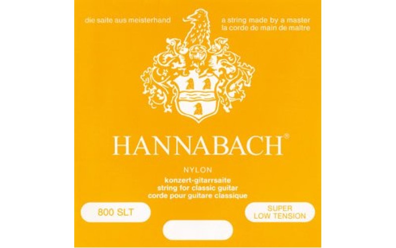 Hannabach 800SLT Yellow SILVER PLATED Комплект струн для классической гитары, посеребренные