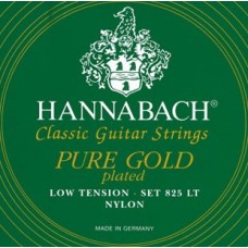 Hannabach 825LT Green PURE GOLD Комплект струн для классической гитары нейлон/позолоченные