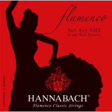 Hannabach 827SHT Red FLAMENCO Комплект струн для классической гитары, желтый нейлон, посеребренные