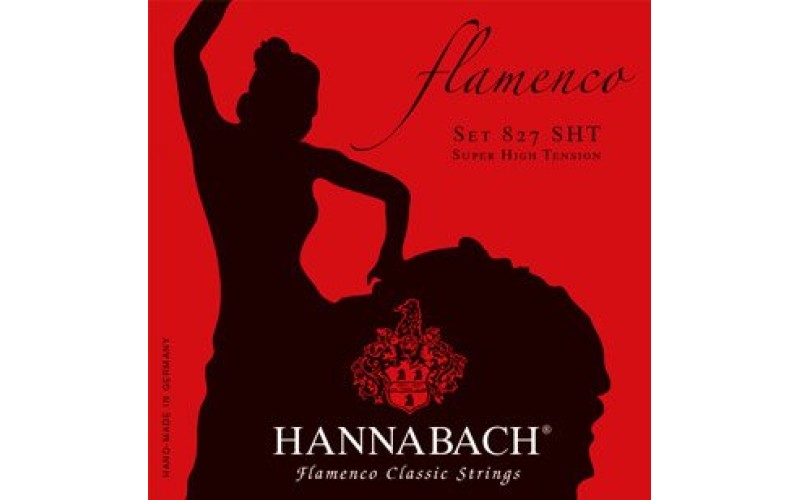 Hannabach 827SHT Red FLAMENCO Комплект струн для классической гитары, желтый нейлон, посеребренные