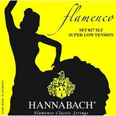 Hannabach 827SLT Yellow FLAMENCO Струны для классической гитары желтый нейлон, посеребренные