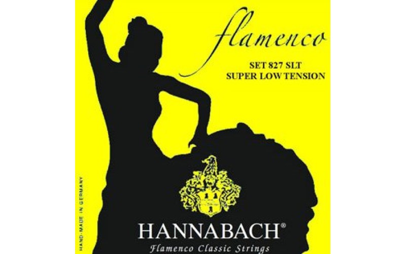Hannabach 827SLT Yellow FLAMENCO Струны для классической гитары желтый нейлон, посеребренные