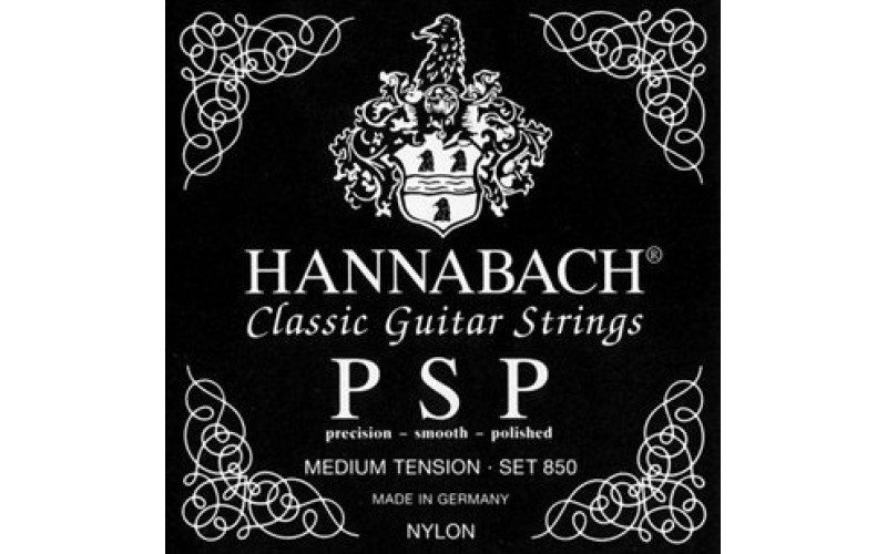 Hannabach 850MT Black PSP Комплект струн для классической гитары нейлон, посеребренные