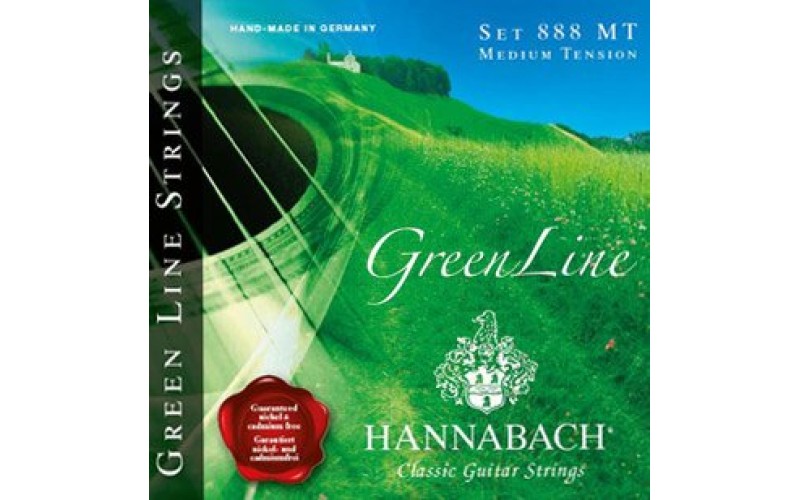 Hannabach 888MT Black GREENLINE Комплект струн для классической гитары нейлон, медно-магниевая нить