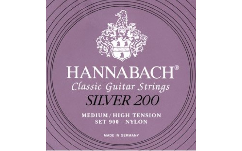 Hannabach 900MHT SILVER 200 Комплект струн для классической гитары нейлон, посеребренные