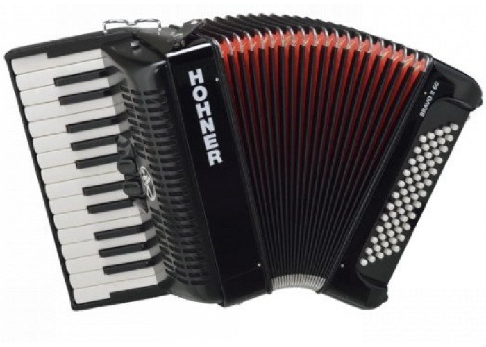 HOHNER Bravo II 60 (A1696) black - аккордеон, 2-х голосный