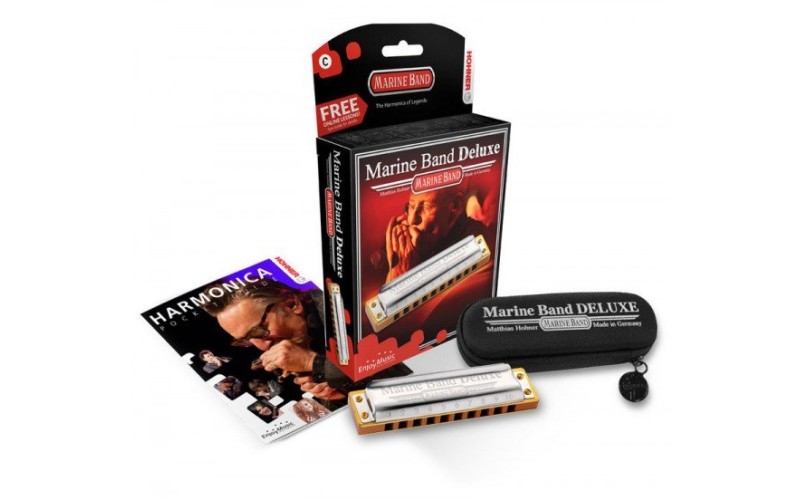 HOHNER Marine Band Deluxe 2005/20 B (M200512X) - губная гармошка - Richter Classic, корпус дерево. 