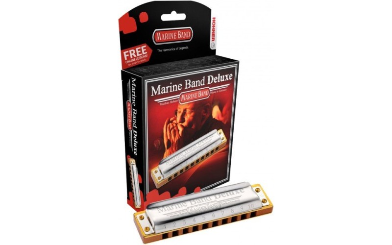 HOHNER Marine Band Deluxe 2005/20 B (M200512X) - губная гармошка - Richter Classic, корпус дерево. 