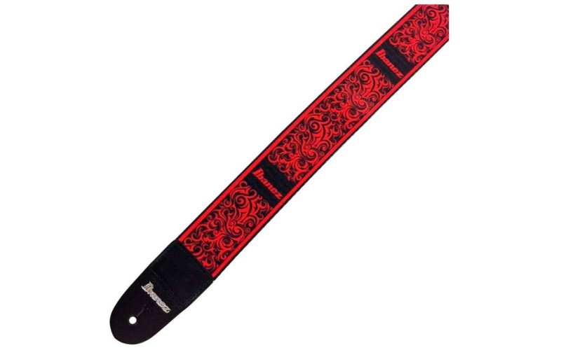IBANEZ GSD50-P7 DESIGN STRAP - TATTOO гитарный ремень, цвет черный с красной тату