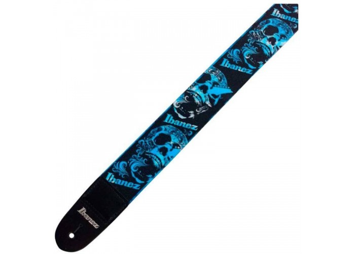 IBANEZ GSD50-P8 DESIGN STRAP - SKULL гитарный ремень, цвет черный с черепами