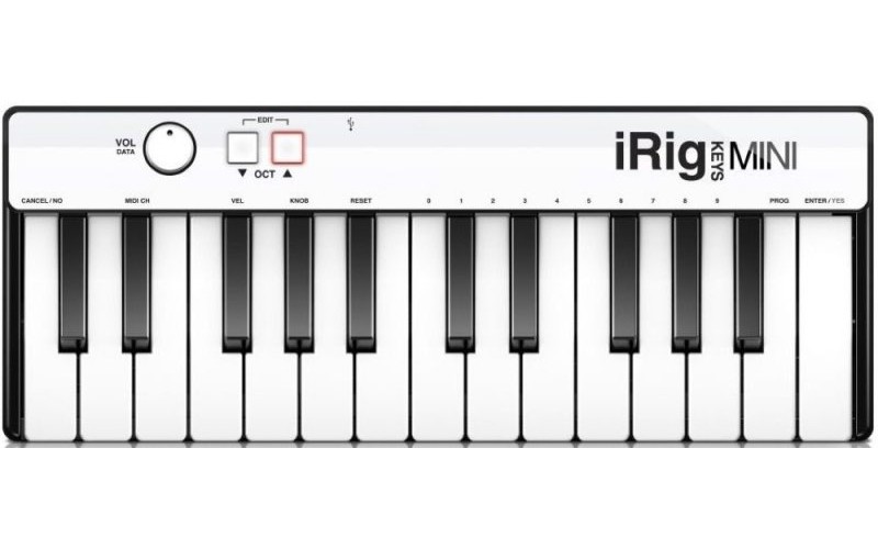 IK MULTIMEDIA iRig Keys Mini MIDI-клавиатура для iOS, Android, Mac и PC, 25кл