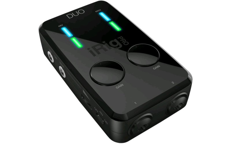 IK MULTIMEDIA iRig Pro DUO компактный аудио/midi интерфейс для цифрового подключения к iOS, Android,