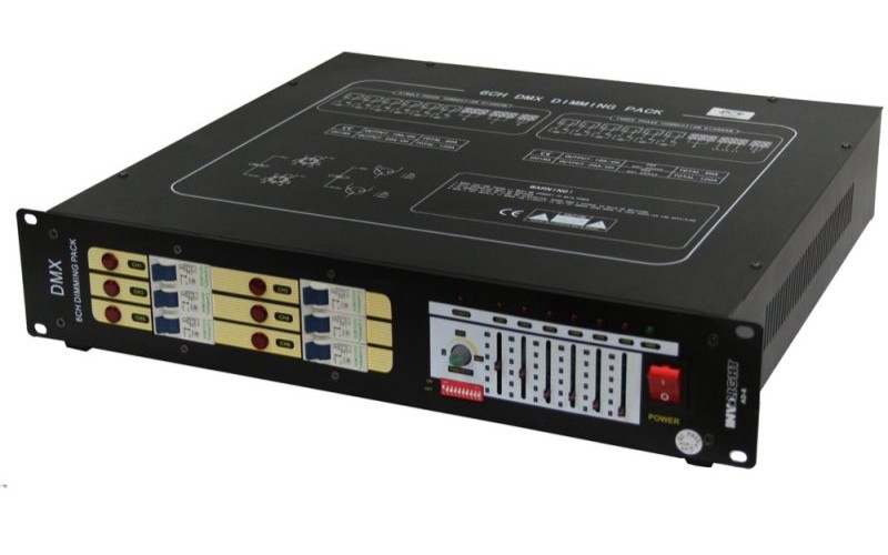 Involight AD6 - цифровой диммер, 6 каналов по 2,2 кВт, дроссели, DMX-512, аналоговое 0-10 B