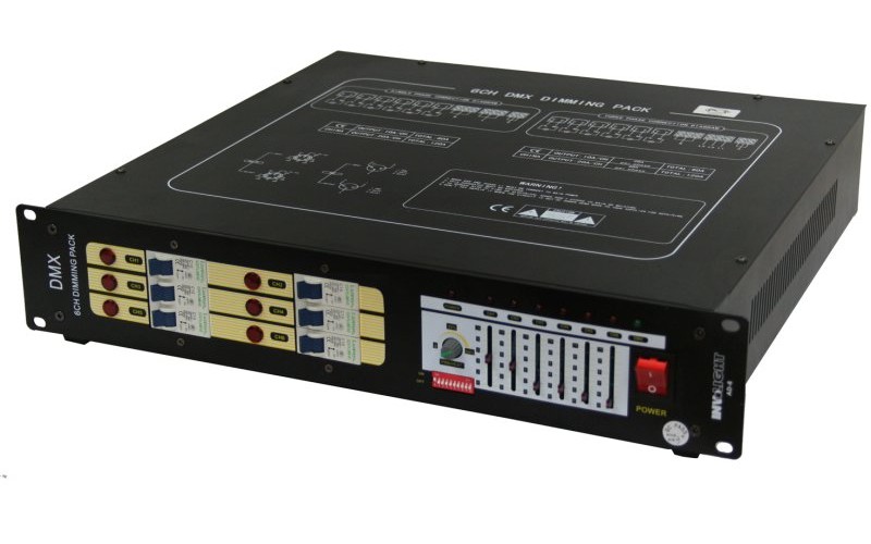 Involight AD6 - цифровой диммер, 6 каналов по 2,2 кВт, дроссели, DMX-512, аналоговое 0-10 B