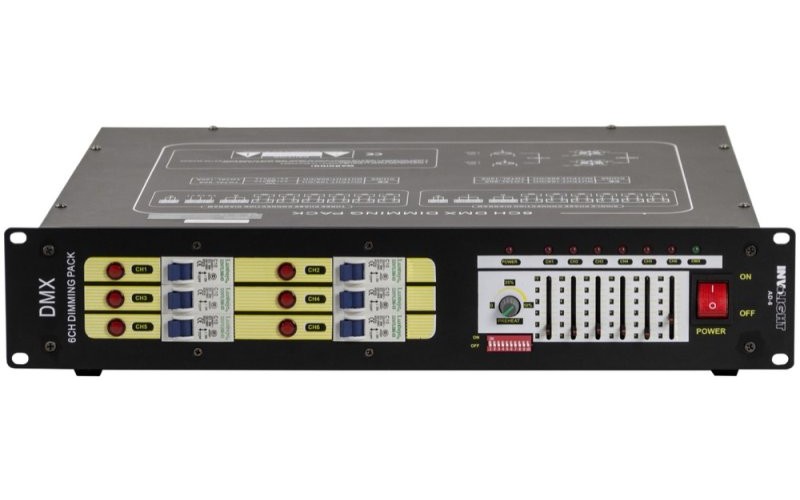 Involight AD6 KLEMME - цифровой диммер, 6 каналов по 2,2 кВт, дроссели, DMX-512, аналоговое 0-10 B