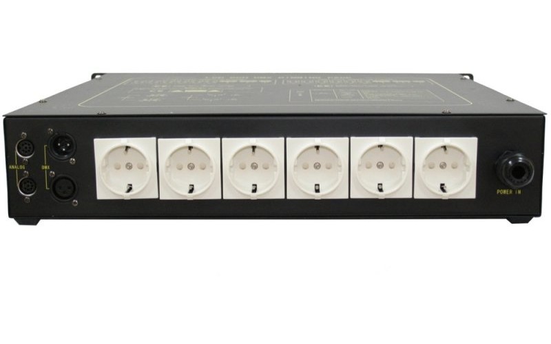 Involight DD6 - диммер, 6 каналов, 2,2 кВт на канал, дроссели, DMX-512, аналоговое 0-10 В