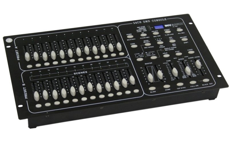Involight DL400 - пульт управления DMX диммерами, 24 канала, 4 банка по 12 программ, 4600 сцен