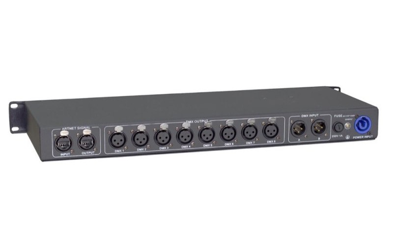 Involight DMXAC8 - DMX- конвертер/сплиттер ( 2 DMX In, 8 DMX Out, 2 порта etherCON®)