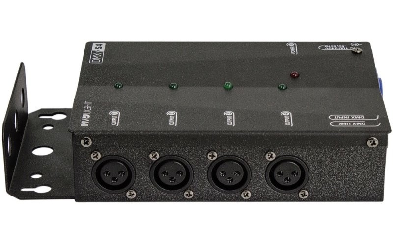 Involight DMXS4 - сплиттер DMX сигнала, 1 вход XLR, 4 выхода XLR, гальваническая развязка