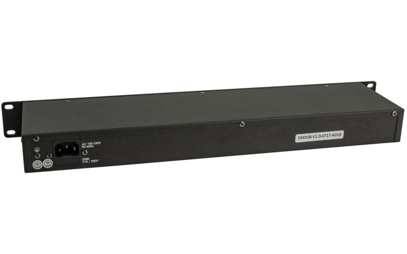 Involight DMXS8 - сплиттер DMX сигнала, 1 вход XLR, 8 выходов XLR, гальваническая развязка