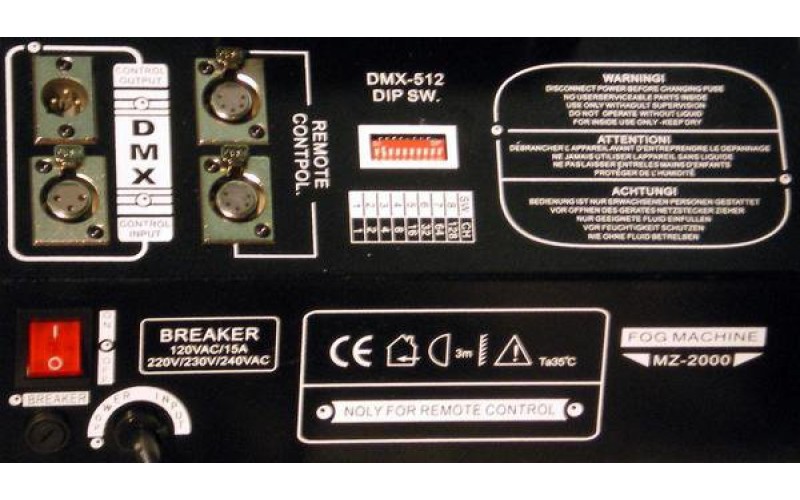 Involight FM2000DMX - генератор дыма 2000 Вт, DMX-512, проводной пульт c ЖК экраном