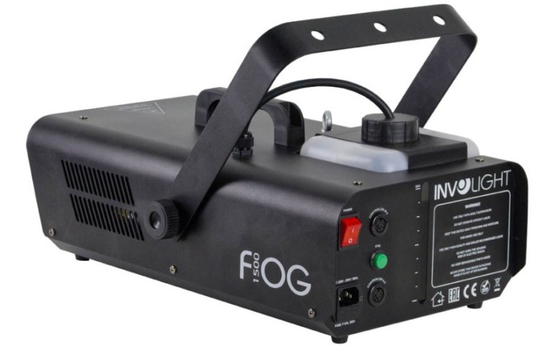 Involight FOG1500 - Генератор дыма 1500Вт. Кабель ДУ-X1; Беспроводной пульт ДУ