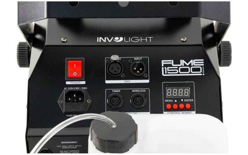 Involight Fume1500DMX - Генератор дыма 1600Вт. Беспроводной пульт ДУ, DMX 512-1канал