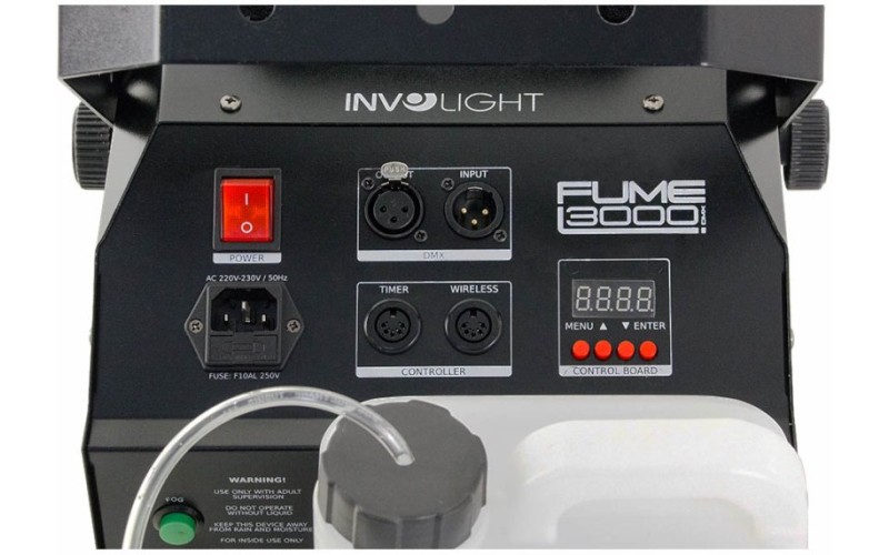 Involight Fume3000DMX - Генератор дыма 1700Вт. Беспроводной пульт ДУ, DMX 512-1канал