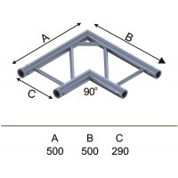Involight IFX29-C03 - Угловой модуль для 2-х ферм 90*, плоский, 290х500 (4 шт CC29SET)