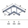 Involight IFX29-C03 - Угловой модуль для 2-х ферм 90*, плоский, 290х500 (4 шт CC29SET)