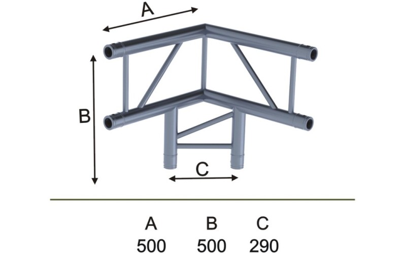 Involight IFX29-C13 - Угловой модуль для 3-х ферм 90*, плоский, вертикальный, 290х500 (6 шт CC29SET)