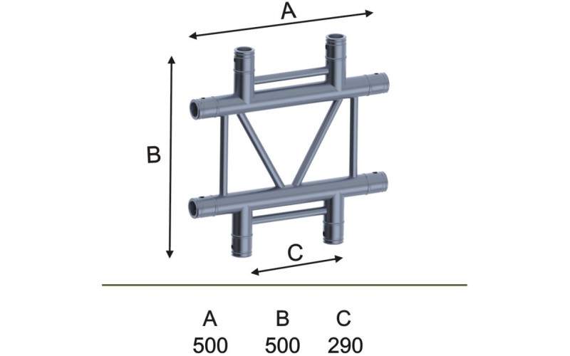 Involight IFX29-C18 - Модуль для 4-х плоских ферм 90* (крест), 290х500 мм