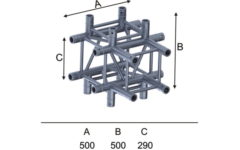Involight ISX29-C09 - Модуль для 5-ти ферм, квадратный, 290х500 мм, горизонт/вертик( 20шт. CC29SET)